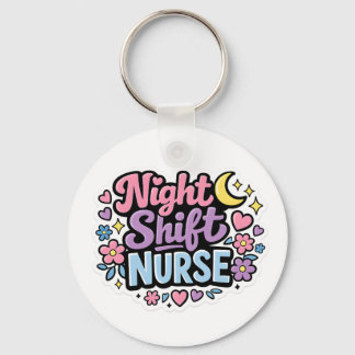 Porte-clés d'infirmière de nuit | Cadeau d'infirmi
