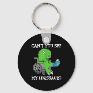 Porte-clés Dino drôle rétablissement jambe cassée cadeau dino