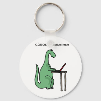 Porte-clés Dinosaur programmeur COBOL drôle