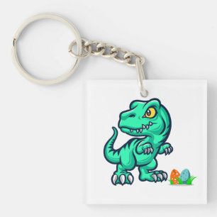 Porte-clés dinosaure avec des œufs