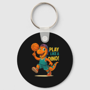 Porte-clés Dinosaure Joueur de basket-ball cool Dino Sport am