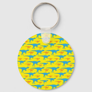 Porte-clés Dinosaure orange jaune Dessins Cadeaux Motifs