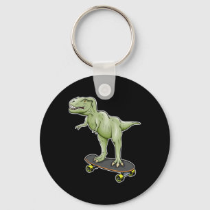 Porte-clés Dinosaure skateboard T-rex Dino Dinosaure 