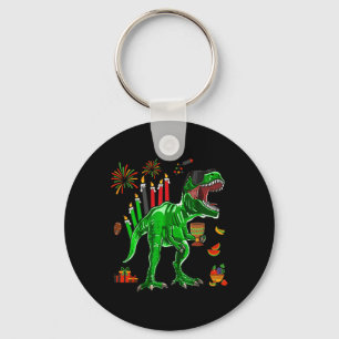 Porte-clés Dinosaure T-rex Happy Kwanzaa Sept Principes De K