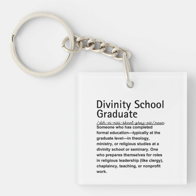Porte-clés Diplômé de l'école de Divinité (Devant)