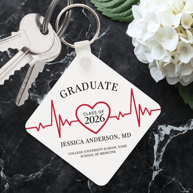 Porte-clés Diplôme de médecine (Elegant Nursing Doctor Medical keychain)