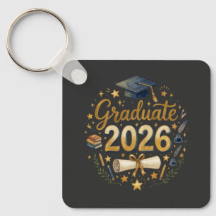 Porte-clés Diplômé sur mesure de la promotion 2026 Famille pe