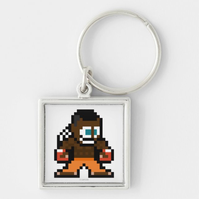 Porte-clés disc-jockey à 8 bits (Devant)