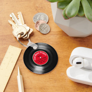 Porte-clés disque vinyle LP personnalisé avec Porte - clé de 