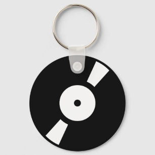 Porte-clés disque vinyle rétro