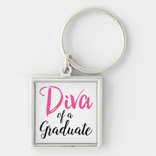 Porte-clés Diva d'un diplômé ! (Devant)