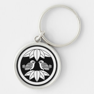 Porte-clés Dix feuilles de bambou et Porte - clés de moineaux