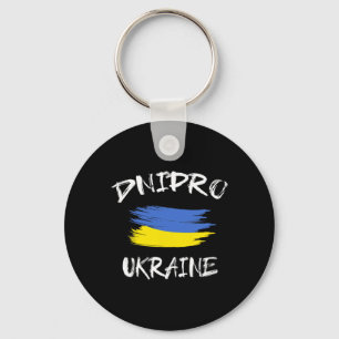 Porte-clés Dnipro Ukraine Souvenir Drapeau du pays ukrainien