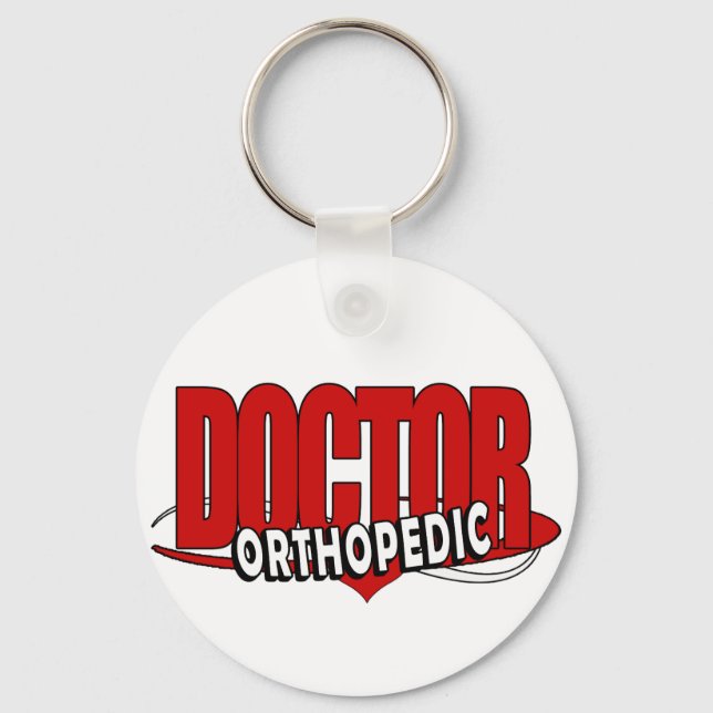 PORTE-CLÉS DOCTEUR ORTHOPÉDIQUE BIG RED LETTERS DE LOGO (Recto)