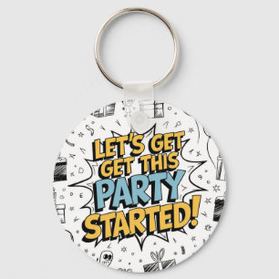 Porte-clés Dodle Art Explosion Design Anniversaire