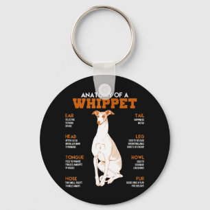 Porte-clés Dog   anatomy of a whippet dogs t funny vend