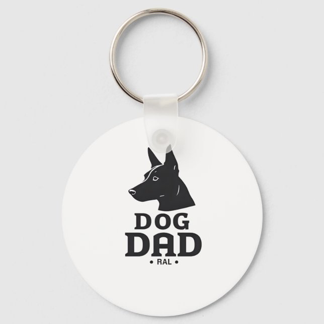 Porte-clés Dog Dad Gifts for Him – Funny & Custom Gea (Recto)