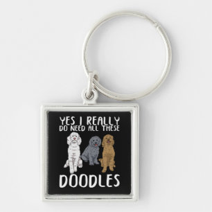 Porte-clés Dog Doodle Maman Cadeaux Papa Labradoodle Doodle