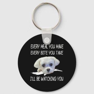 Porte-clés Dog lovers   Cute Maltese Every Meal You Make