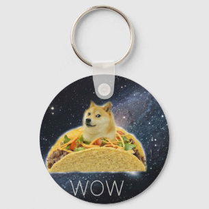 Porte-clés doge space taco meme porte - clé