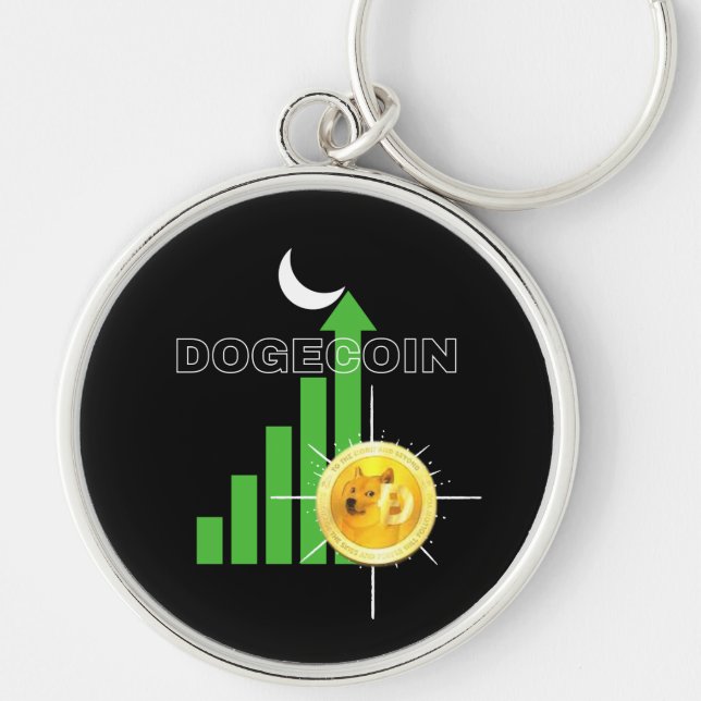 Porte-clés Dogecoin à la Crypto Lune (Devant)