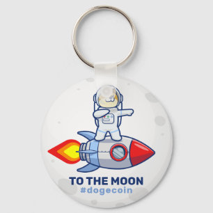 Porte-clés Dogecoin To The Moon Rocket Man Space Doge Crypto