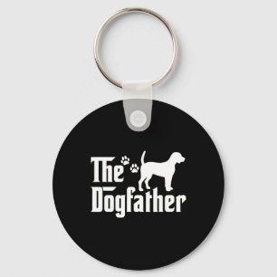 Porte-clés Dogfather Tee Fête des pères Cadeau Papa Amoureux