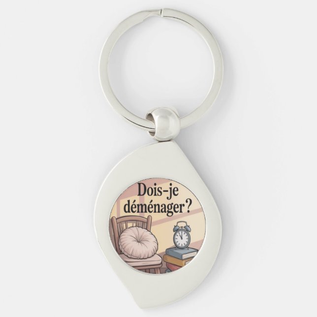 Porte-clés Dois-je déménager ? (Devant)