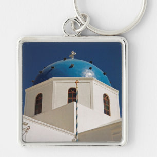 Porte-clés Dôme bleu, Santorin, Grèce