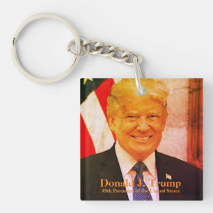 Porte-clés Donald J. Trump, 45e président Porte - clé acryliq