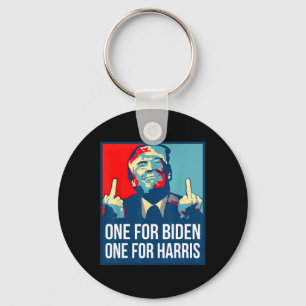 Porte-clés Donald Trump Middle Finger Biden Harris America Re