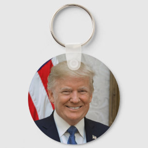 Porte-clés Donald Trump Portrait du président de la Maison-Bl