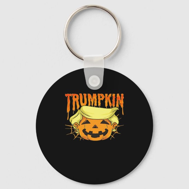 Porte-clés Donald Trumpkin Funny Parti Président Halloween Cl (Recto)
