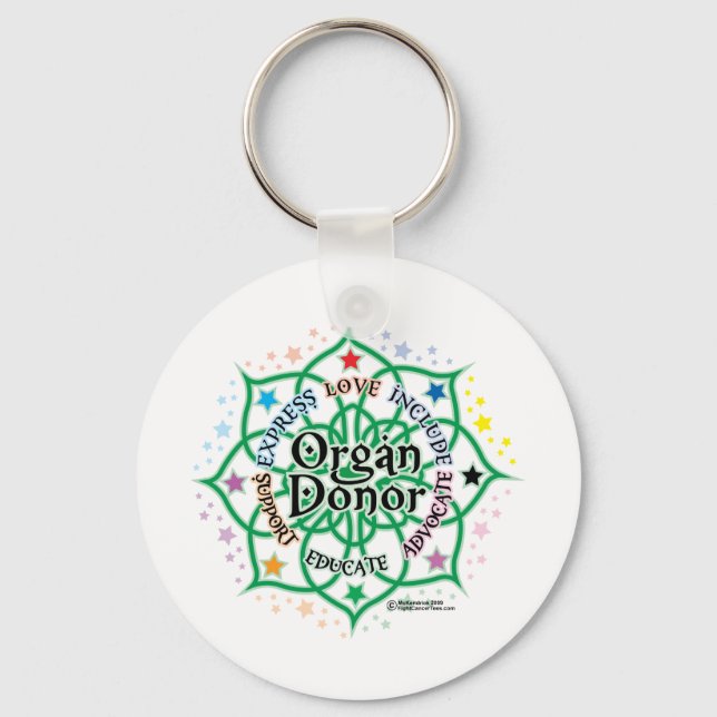 Porte-clés Donateur d'organes Lotus (Recto)