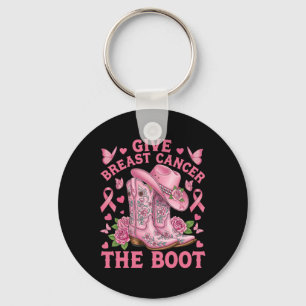 Porte-clés Donner Le Cancer Du Sein L'Initiale Cowgirl Cancer