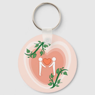 Porte-clés Donnez amour Cœur 