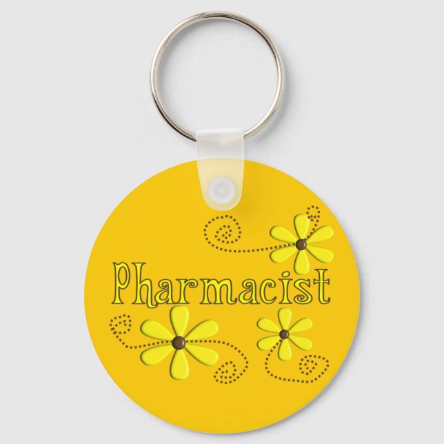 Porte-clés Dons de pharmaciens, marguerites jaunes (Recto)