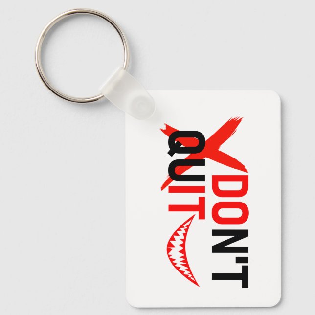 Porte-clés DON'T QUIT – Bold Red Motivation Design (Recto)