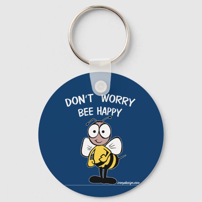 Porte-clés Don't Worry Bee Happy (Recto)