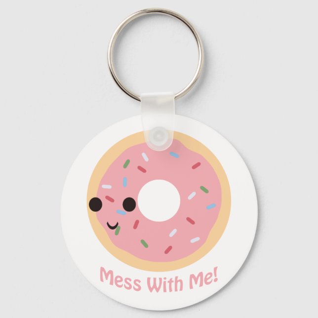 Porte-clés "Donut" Mess avec moi (Recto)