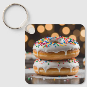 Porte-clés Donuts vanille