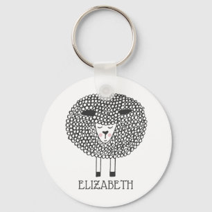 Porte-clés Doodle Sheep Personalized