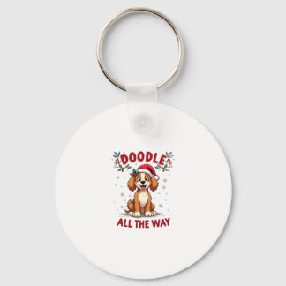 Porte-clés Doodle tout au long de la voie Funny Goldendoodle