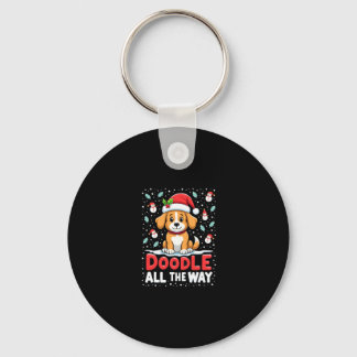 Porte-clés Doodle tout au long de la voie Funny Goldendoodle