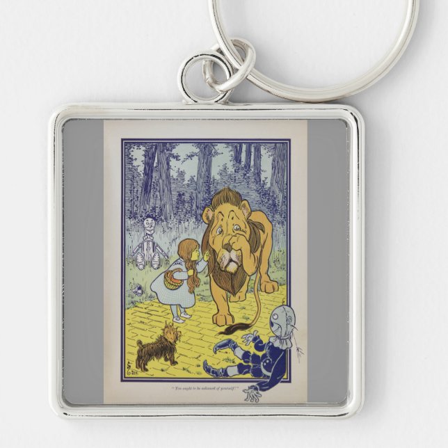 Porte-clés Dorothy et le lion lâche de magicien d'Oz (Devant)