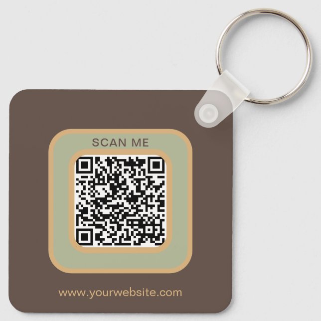 Porte-clés double face avec code QR et logo de ton (Dos)