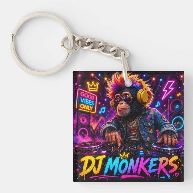 Porte-clés double face DJ MONKERS (Devant)