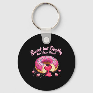 Porte-clés Douce Mais Drôle Romantique Saint Valentin Donut L