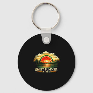 Porte-clés Douces vibrations d'été pastèque coucher de soleil