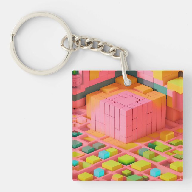Porte-clés Douceur aux couleurs vives (Devant)